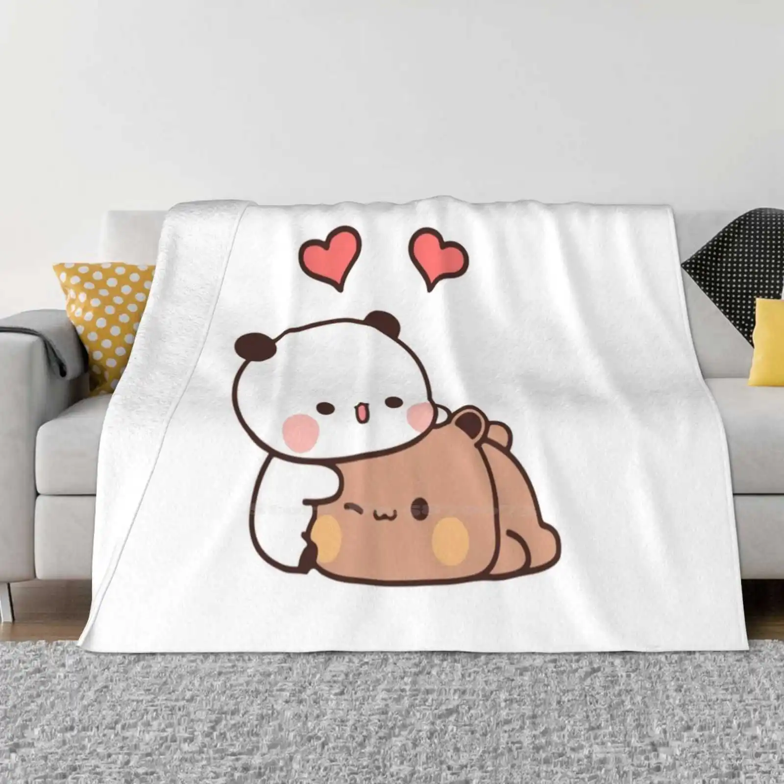 Hugs Love | Panda Bear Best Selling Room Household Flannel Blanket Bubu Dudu Bubu And Dudu Cuddle Animals Funny Baby Bears Baby