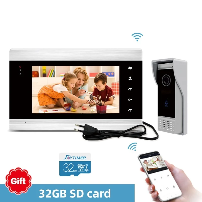 Videocitofono superiore per sistema telefonico porta di casa Monitor da 7 "+ telecamera AHD Wifi IP campanello intelligente con rilevamento del movimento