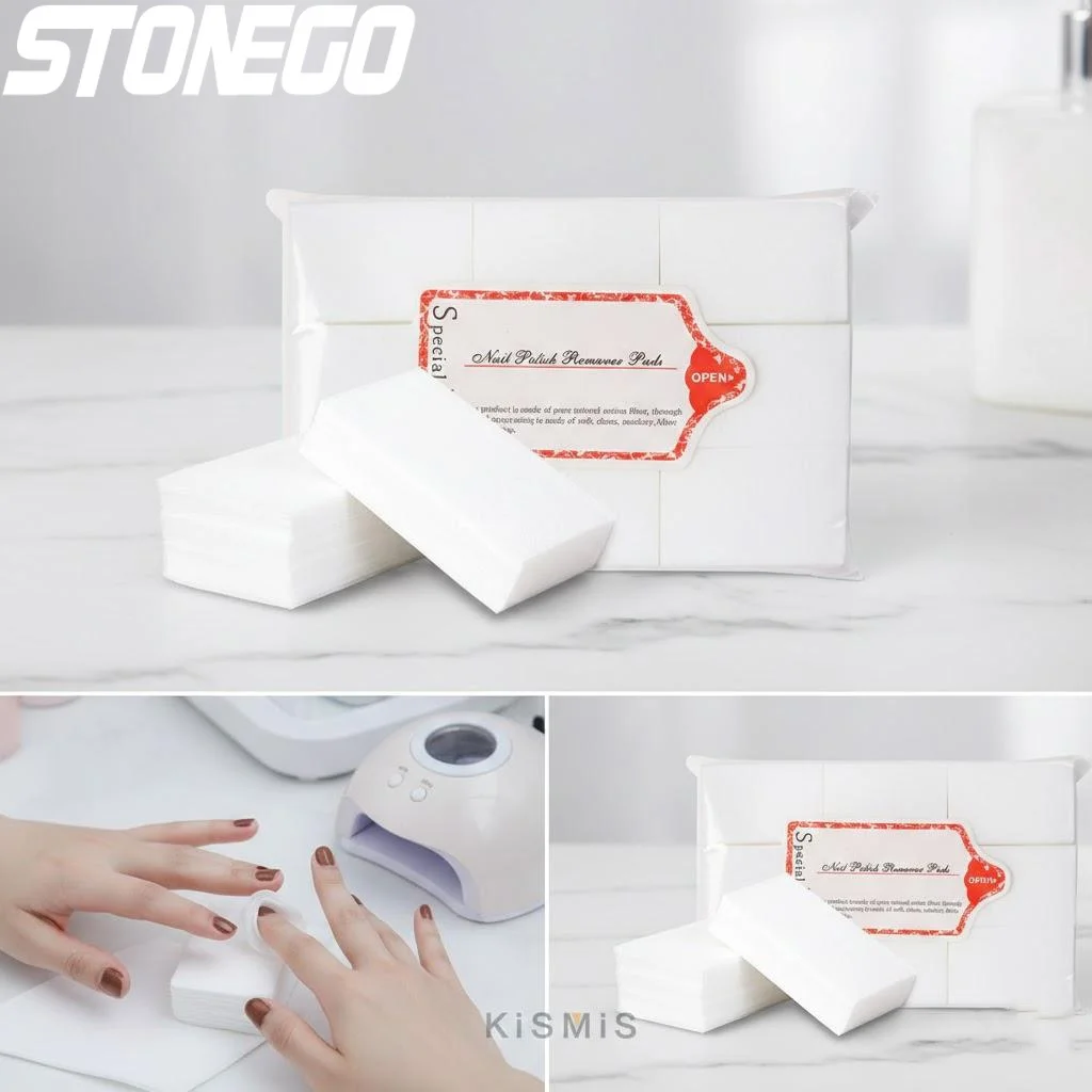 450Pcs Lint Free Nail Wipes Soft Gel Polish Remover Cleaning Pads Absorbent Manicure Pedicure Tools