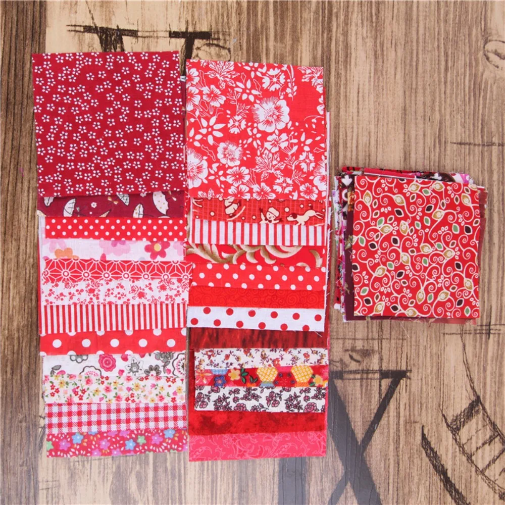 

50Pcs 10x10cm Square Patchwork Mixed Style DIY Cotton Fabric Cloth Sewing Material Floral Print Fabrics