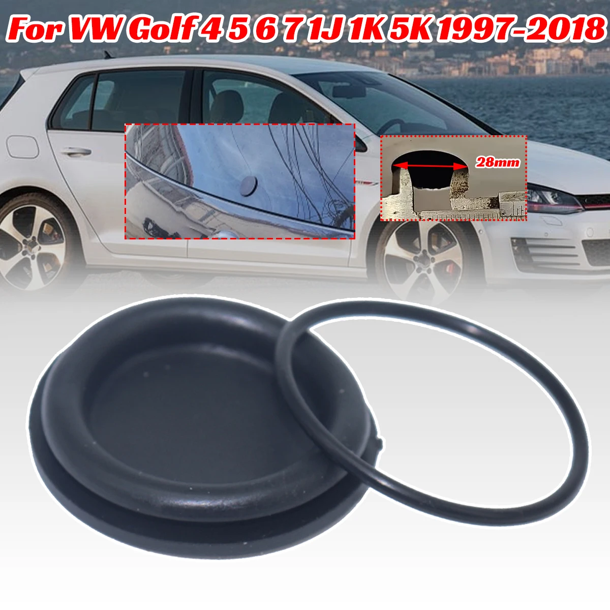 

For VW Golf 4 5 6 7 1J 1K 5K Car Rear Windshield Wiper Blade Arm cover Delete Bung Plug Cap 1997 - 2012 2013 2014 2015 20162018
