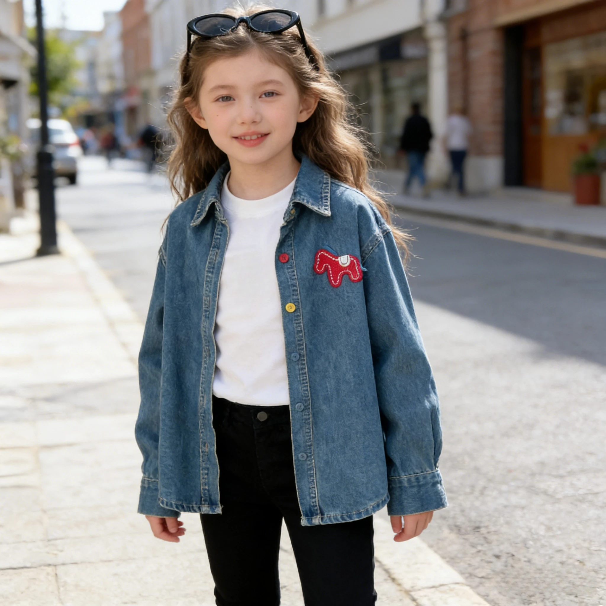 

Boys Girls Denim Shirts 2026 Spring New Kids Casual Jean Tops Children Stylish Fashion Button Down Youth Trendy Outerwear Unisex