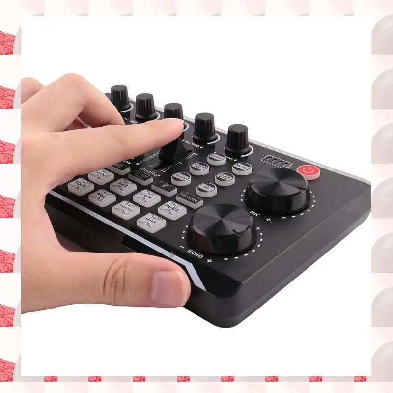 

ABGN Audio Mixer,Live Sound Card And Audio Interface With DJ Mixer Effects And Voice Changer,Podcast Production Studio