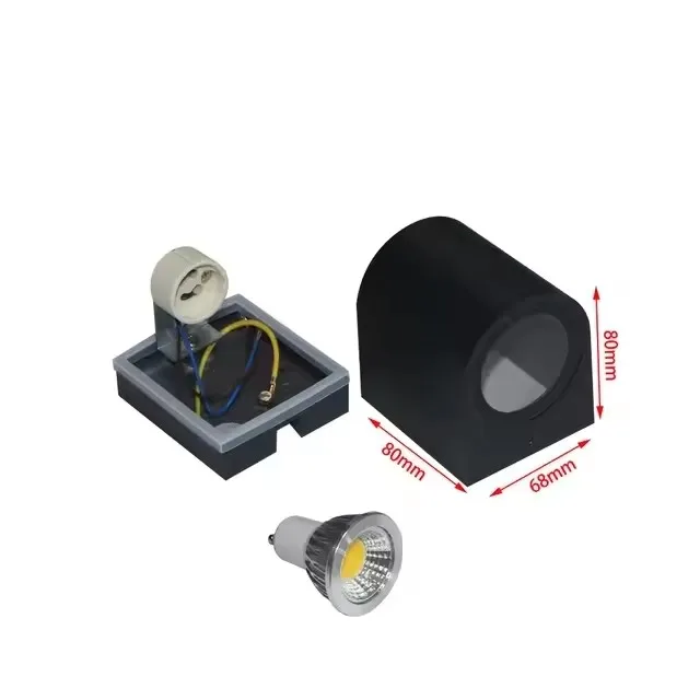 GU10 Eenvoudige moderne wandlamp voor tuinterras 5W 10W Waterdichte buiten LED-wandlamp Dubbele kopverlichting Aluminium AC110V 220V