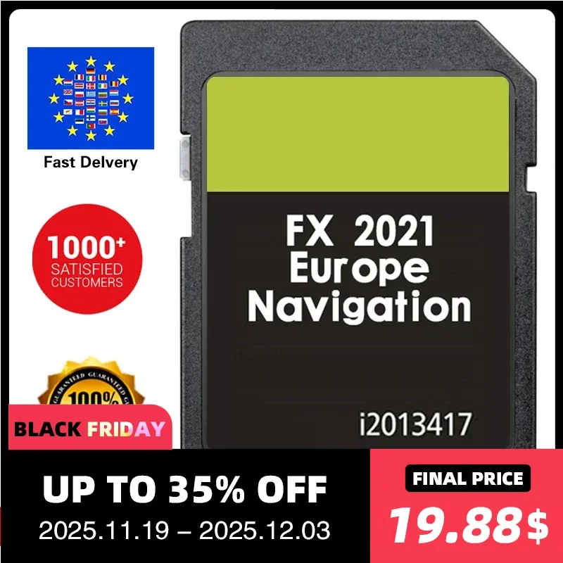 

for Ford FX 2021 C-Max Focus Car Sat Nav Navigation Map EU Update SD Card with Free Anti Fog Flim