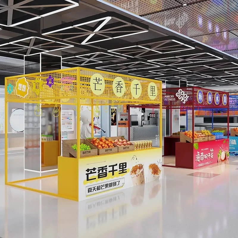 For Outdoor Park Stall Shopping Mall Night Market Food Stand Multifunctional Display Shelf Promotional Sales Rack Durable
