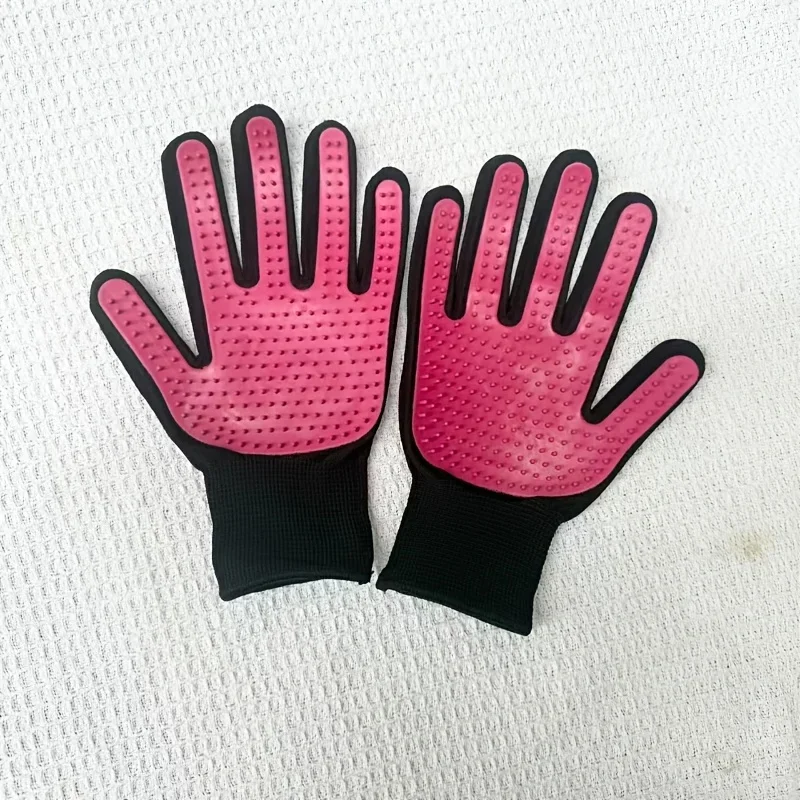Pet Gloves Cat Grooming Gloves Cat Hair Cat Comb Bath Hair Washer Cleaning Hair Cleaning Gloves Hair Brush Animal Massage Brush - view 6