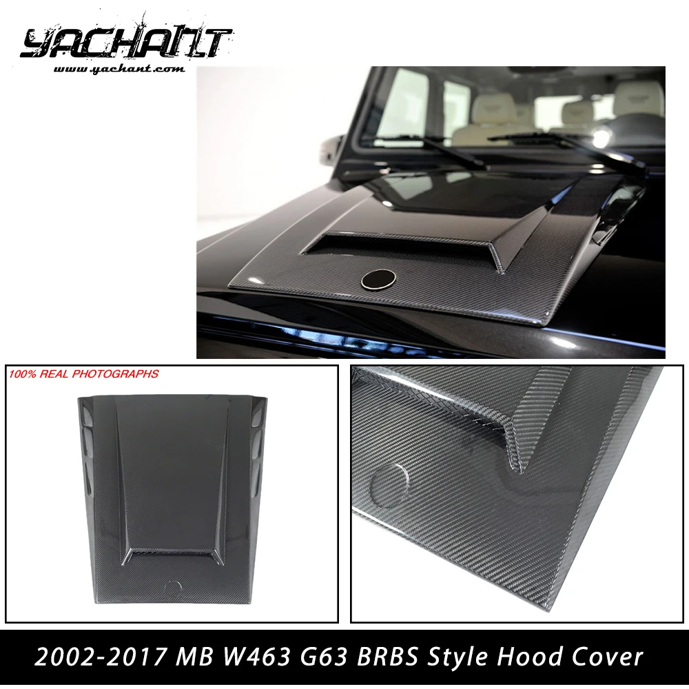 

New Arrival DCF Dry Carbon Fiber Hood Cover Fit For 2002-2017 MB W463 G63 BRBS Style Hood Cover Bonnet Lid Engine Cover