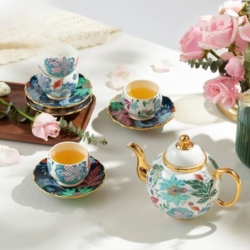 

10 tea sets, ceramic tea sets, teacups, teapots, household Chinese style