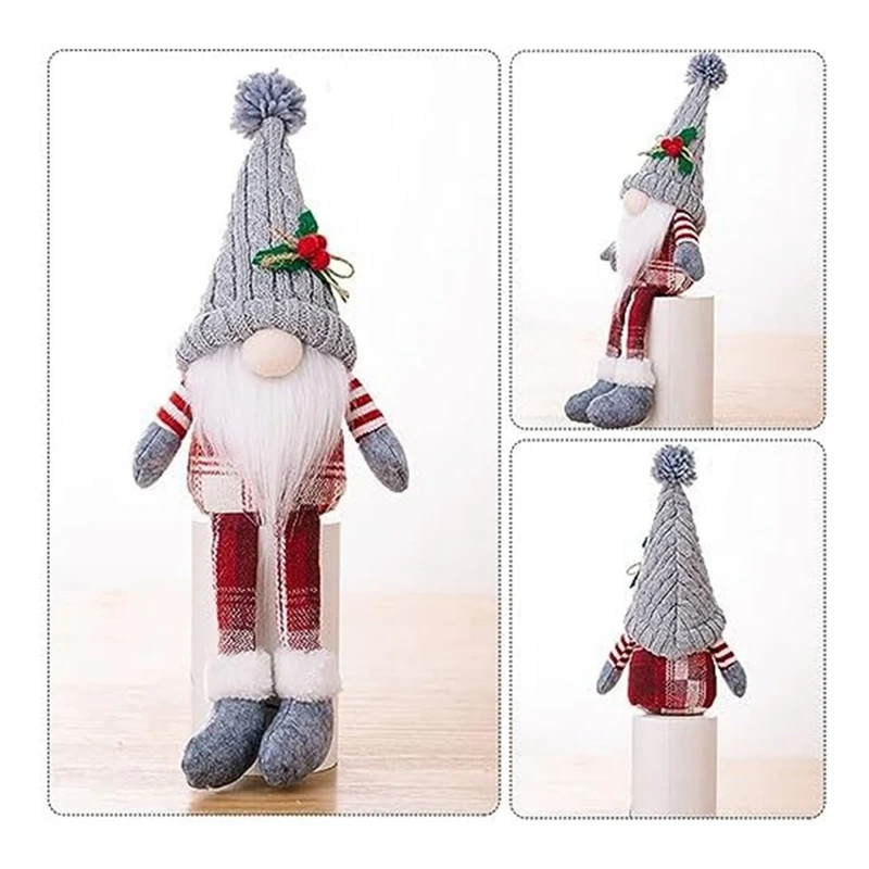 Gnome Dolls Decoration For Home Dangle Leg Shelf Sitters Scandinavian Tomtes Ornaments B Durable Easy To Use 8 X 40Cm