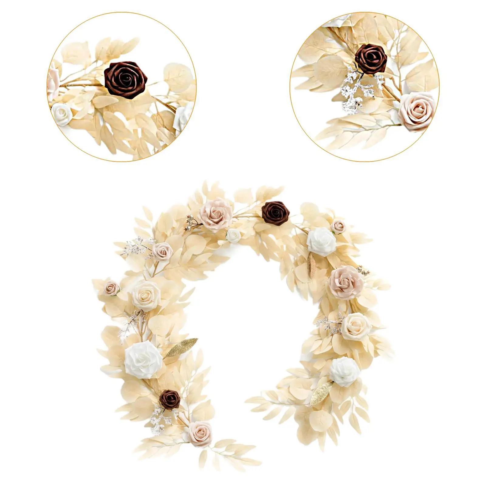 Artificial Rose Vine Garland Floral Arch for Backdrop Entryway Ceremony