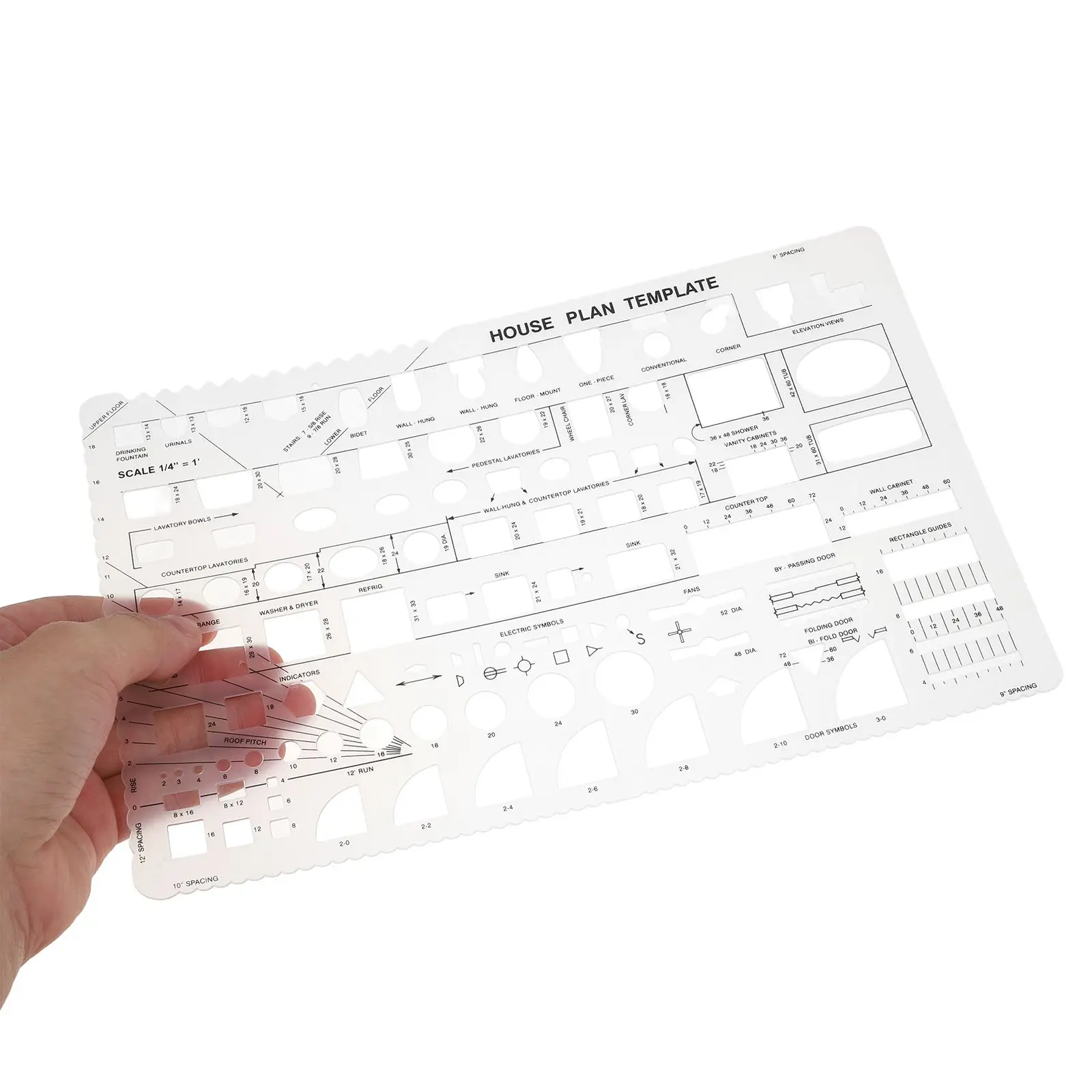 6 Pcs Painting Template Architecture Supplies Circle Drafting Tools Kit Drawing Stencil Furniture Ruler Scale Geometric