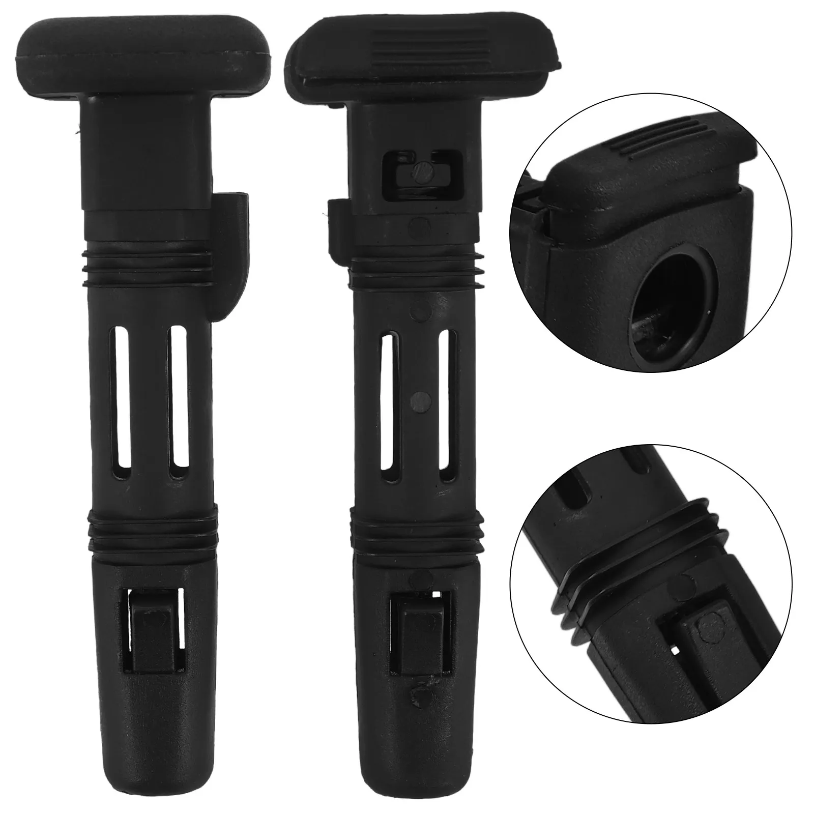 2pcs Adjustable Lockings Car Seat Headrests Guide Inserts Headrests Trim Post Guide For Front Rear Seats 12.7mm Hole Diameter