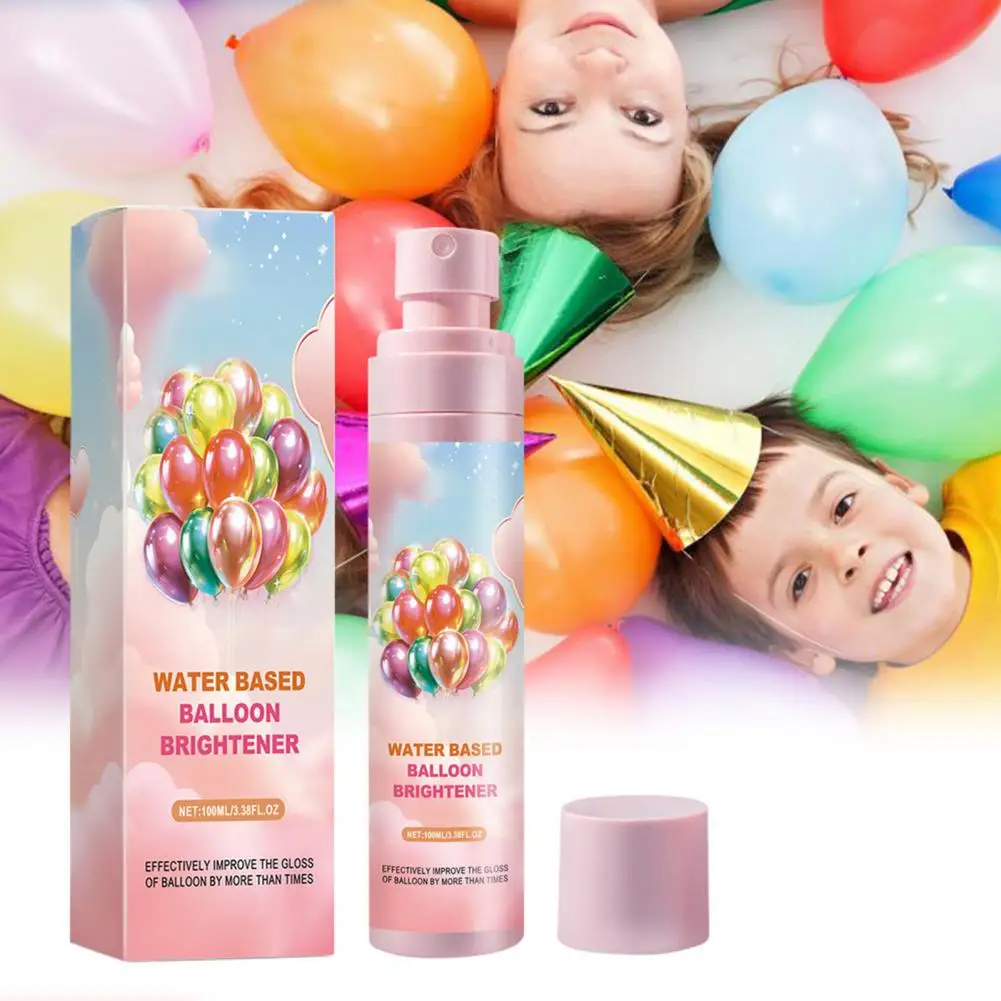 100ml Balloon Shine Spray Long-Lasting High Shine Balloon Spray No-Wipe Latex Balloon Glitter Spray For Party Event Decoration