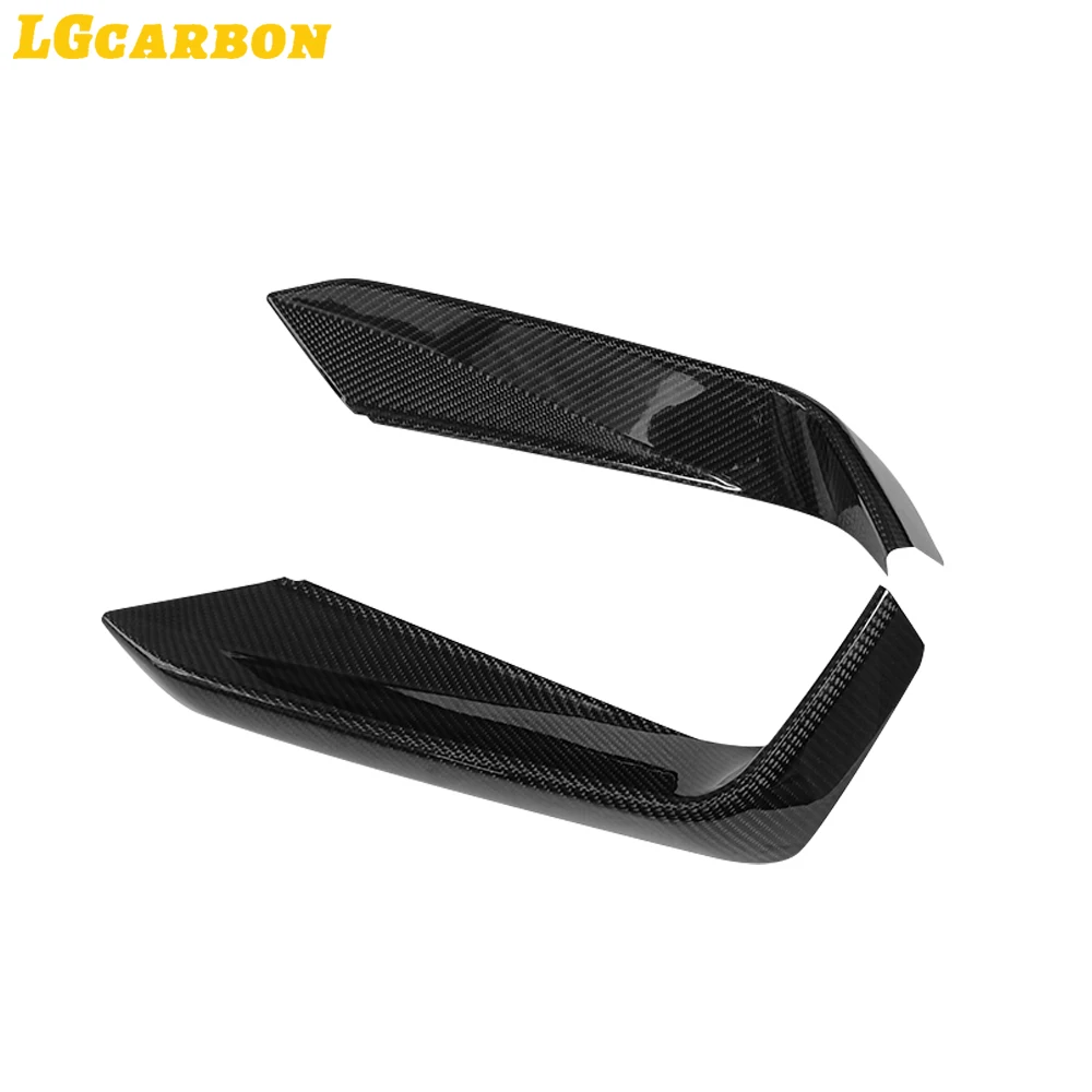 LGcarbon Real Carbon Fog Lamp Eyelids Front Bumper Eyebrows For Ford Mustang 2024