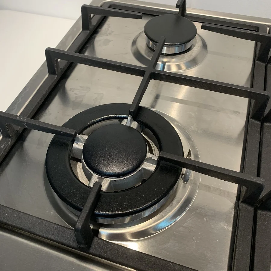 موقد غاز ممتاز من الفولاذ المقاوم للصدأ بأربعة شعلات 2025 - موقد تجاري مدمج للطهي في الهواء الطلق