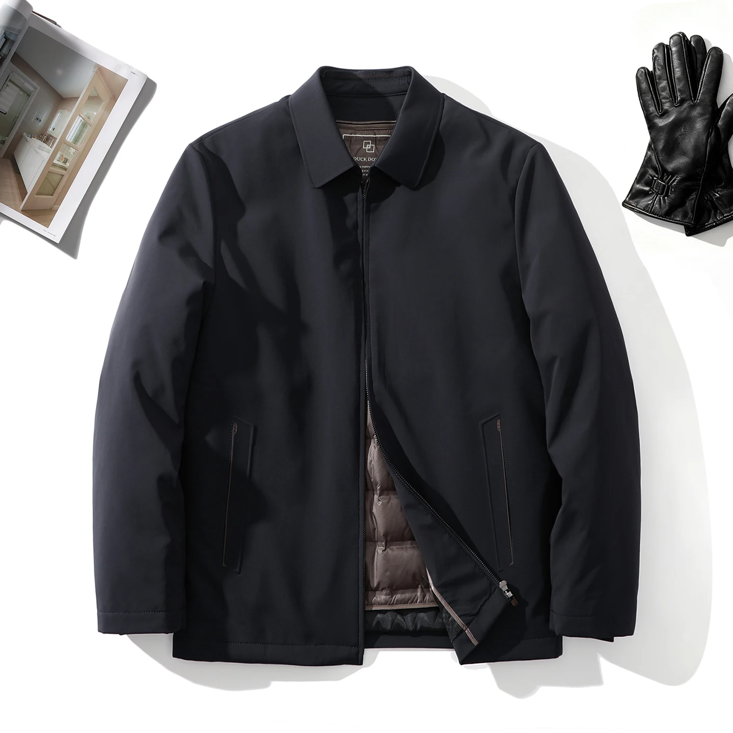 

Мужская повседневная деловая куртка Trade King премиум-класса с отстегивающимся пуховым утеплителем, утолщенная, из белого пуха, стандартный крой