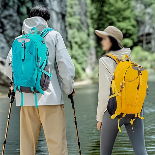 Imagen 2 del producto Mochila de senderismo y acampada de 40L, mochila de viaje con cubierta para la lluvia, mochila para escalar al aire libre, equipaje grande, mochila deportiva para fin de semana para hombres