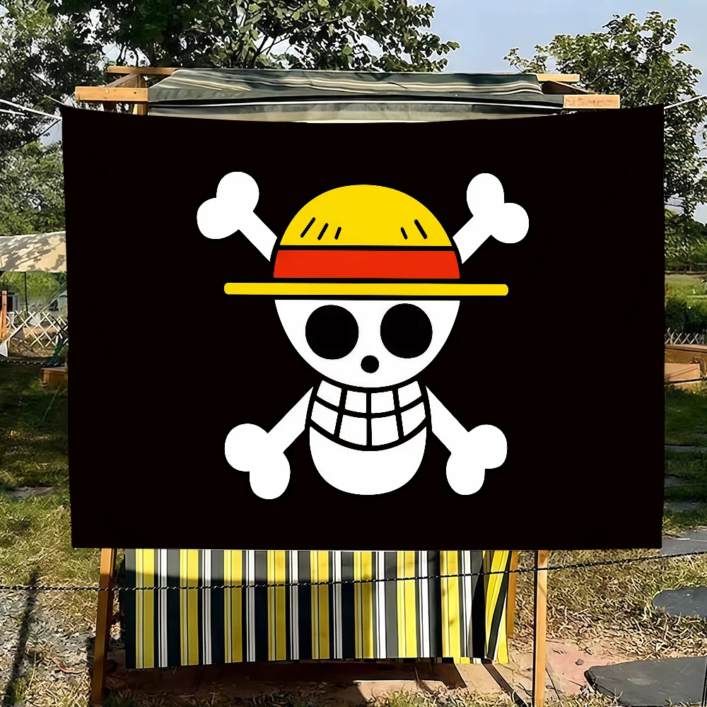 Anime O-ONE P-PIECE Jolly Roger Flagge, individuelle Camping- und Gartendekoration, Party-Hintergründe, Wandkunst, Familiengeschenke – Detail 4
