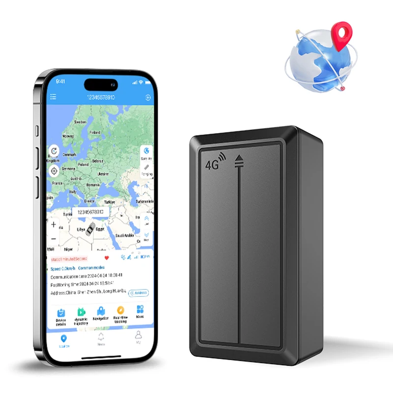 Real-Time GPS Tracker Device Long Battery Life Waterproof Design Android App Fleet Vehicle Geofencing Speed PC GPRS GSM LBS