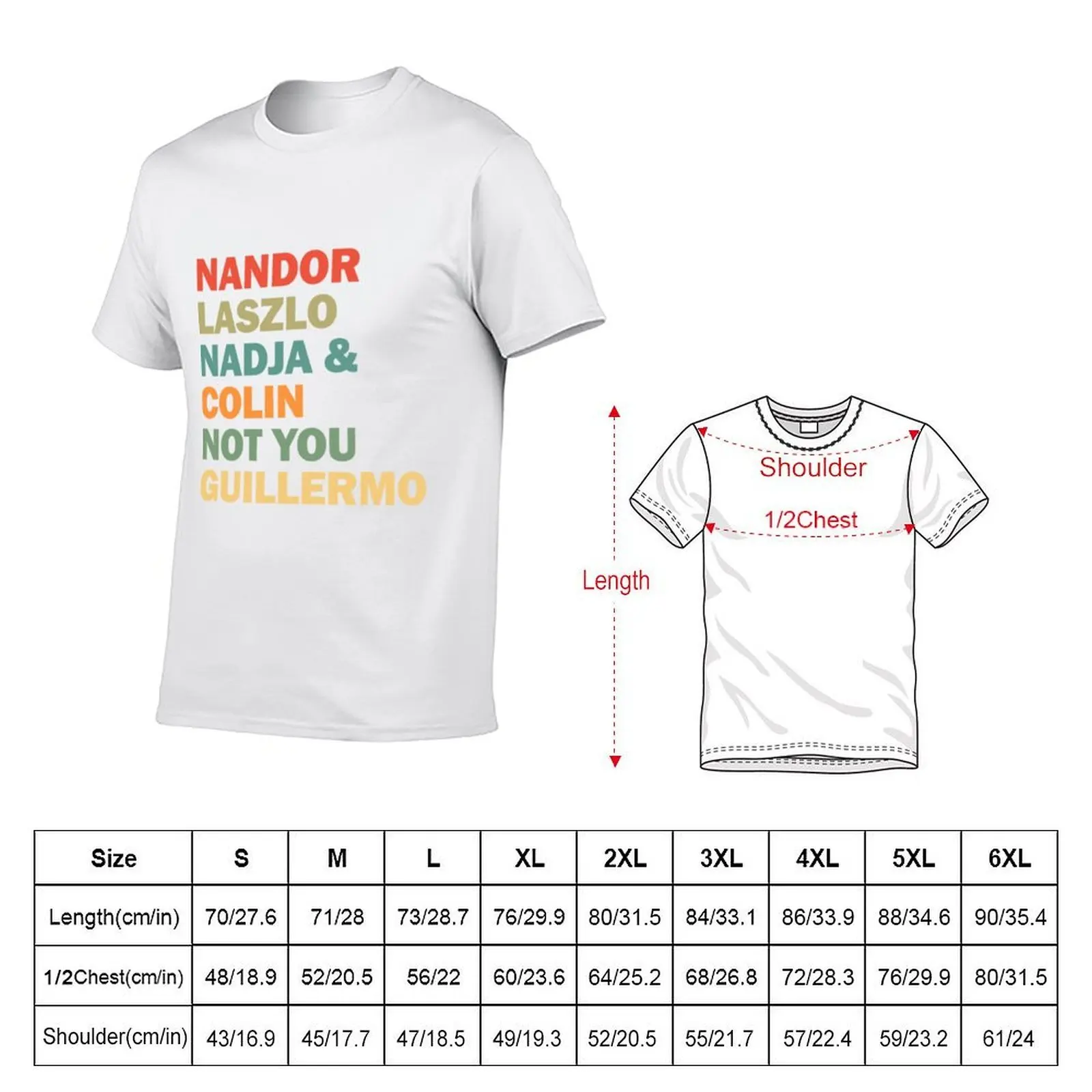 Nandor Laszlo Nadja And Colin Not You Guillermo T-Shirt anime t shirts graphic tee shirt heavyweight t shirts for men