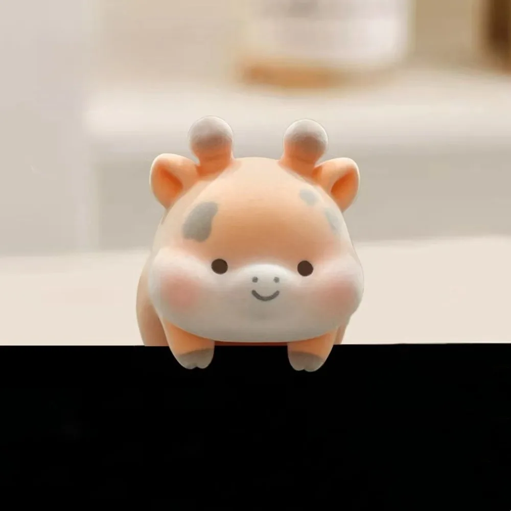 

Flocking Computer Monitor Decoration Desk Ornament Panda Dog Screen Animal Model Cartoon Elephant Center Console Monitor Screen