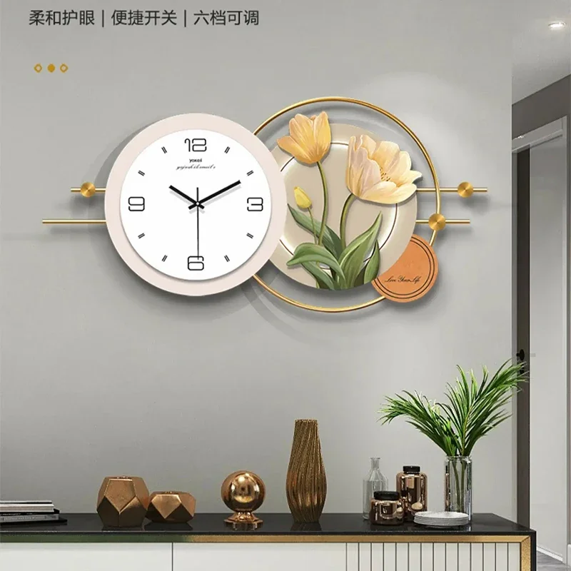 Luxury Modern Minimalist Creative Silent Wall Clock for Living Room Dining Room and Kitchen Home Decor