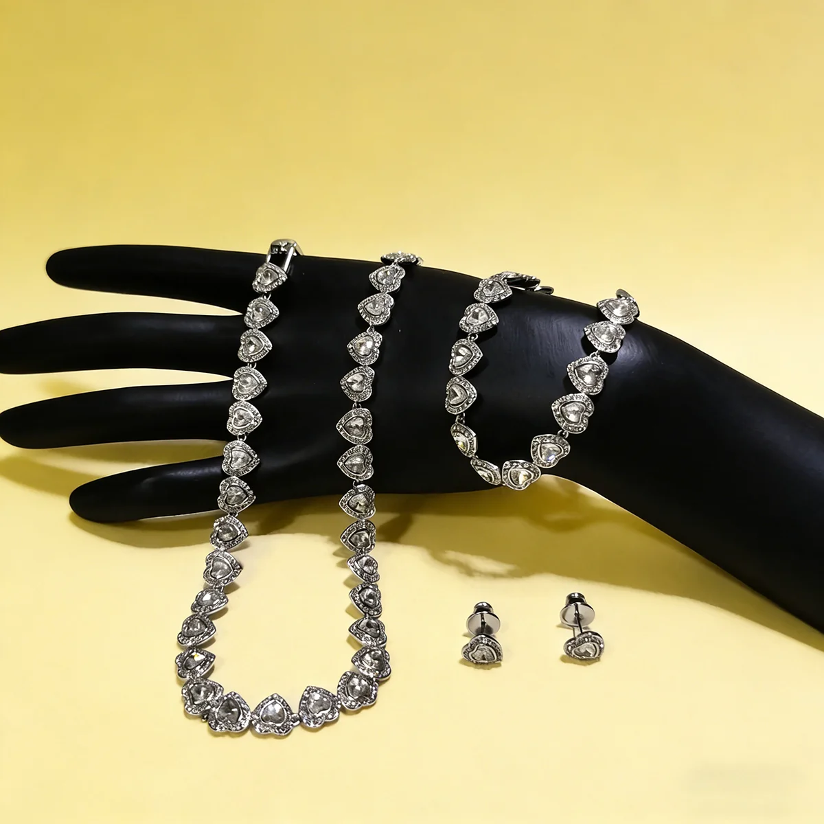 

Изысканный ювелирный набор 2026 Heart Fine Jewelry для женщин: колье с жемчугом, серьги, браслет, романтические аксессуары, подарок