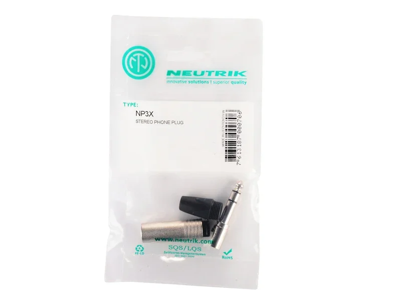Schweiz NEUTRIK NP3X 3 pol rechten winkel 1/4 "6,35mm 6,5 stereo sound gold-überzogene stecker gerade winkel