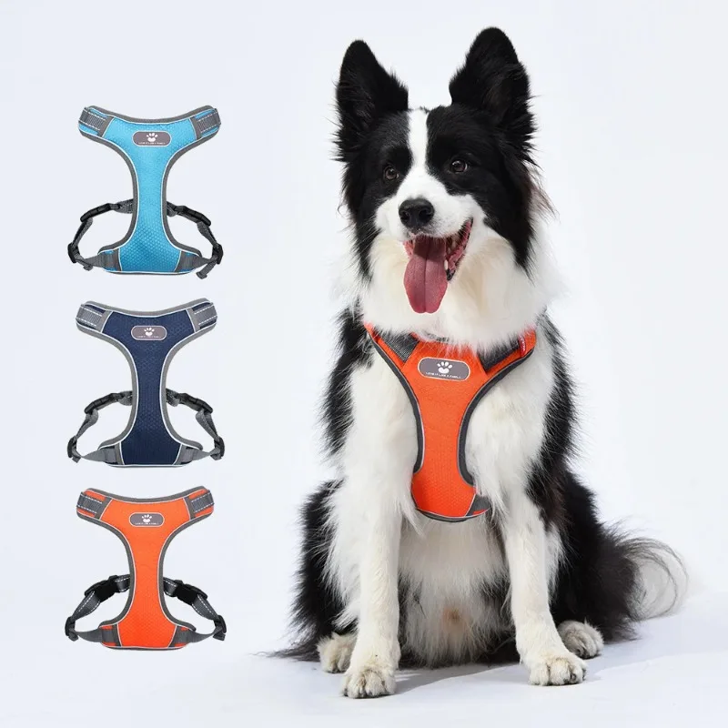 

Dog Harness Lead Reflective Rainproof Collar Bulldog Puppy Pet Harnesses Medium Large Dog Oxford Cloth Vest Walk Dog Labrador