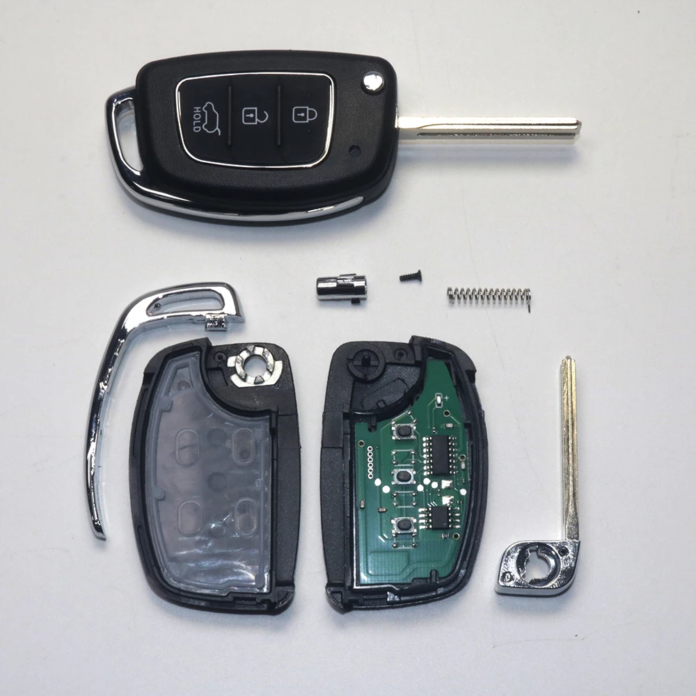 

Дистанционный брелок с 3 кнопками, 433 МГц, чип ID46 для Hyundai, новый IX35 IX25 IX45 Elantra Santa Fe Sonata TOY40/HY20/HY14, брелок управления
