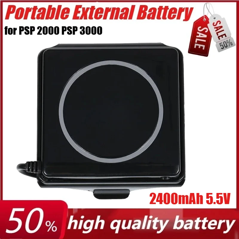 

2400mAh 5.5V Portable External Battery for PSP 2000 PSP 3000 Game Console Battery Storage Pack Game Accessories Kit