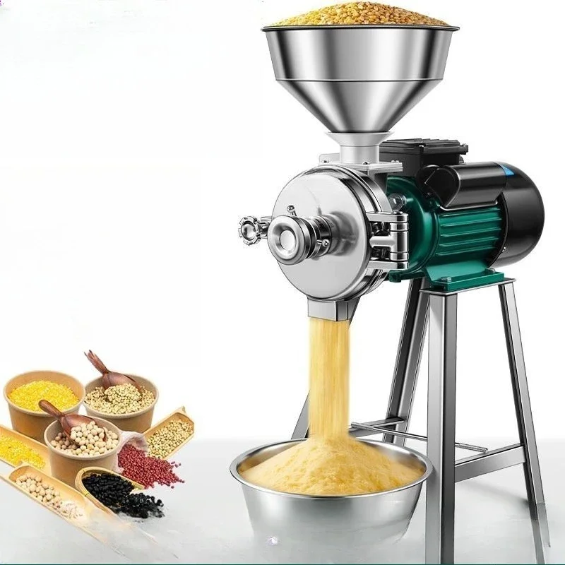 Commercial mill, electric 220v corn grinder, small feed machine, wet and dry