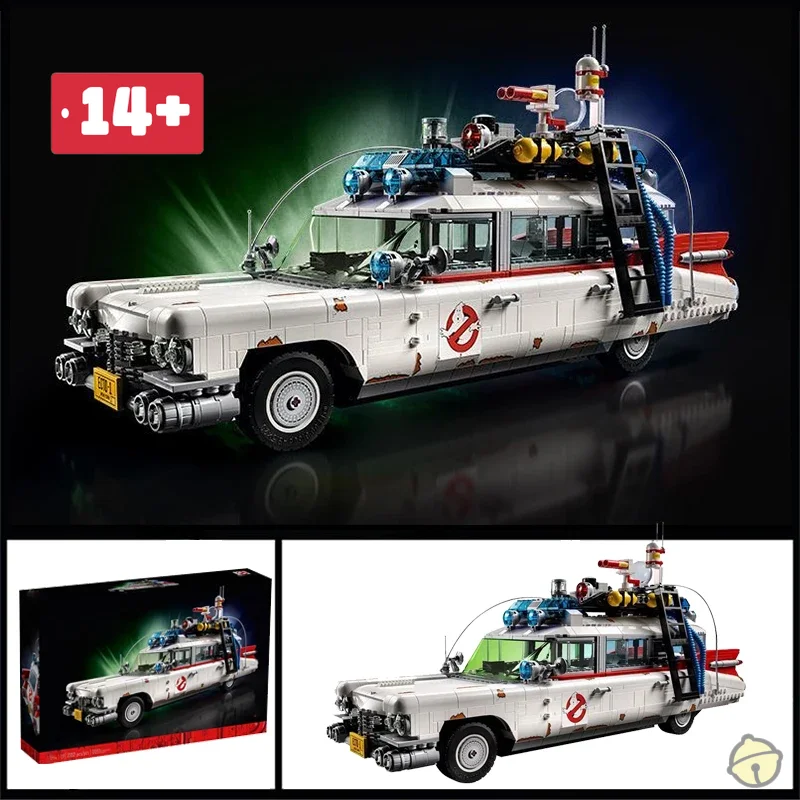 

В наличии 2025 Новинка 10274 Ecto-1 Модель автомобиля Украшение дома Совместимость 10274 Креативный автомобиль Хэллоуин Рождественские подарки