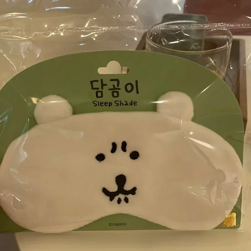 Cute Bear Pattern Sleeping Mask Blackout Eye Cover with Removable Cooling Gel Pads Soft Comfortable for Women Men Stress Relief
