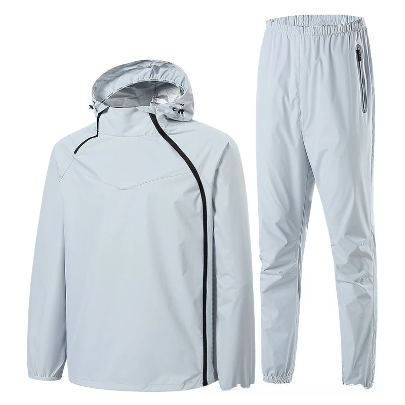 Men's Sport Sweat Suit Jogging 2-Piece Sportswear Running Set Breathable Jacket and Pants Camping Cycling Training Men Clothing