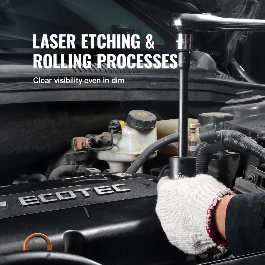 مجموعة مقابس الصدمات VEVOR مكونة من 29 قطعة مكونة من 6 نقاط 3/8 بوصة مجموعة أدوات السقاطة