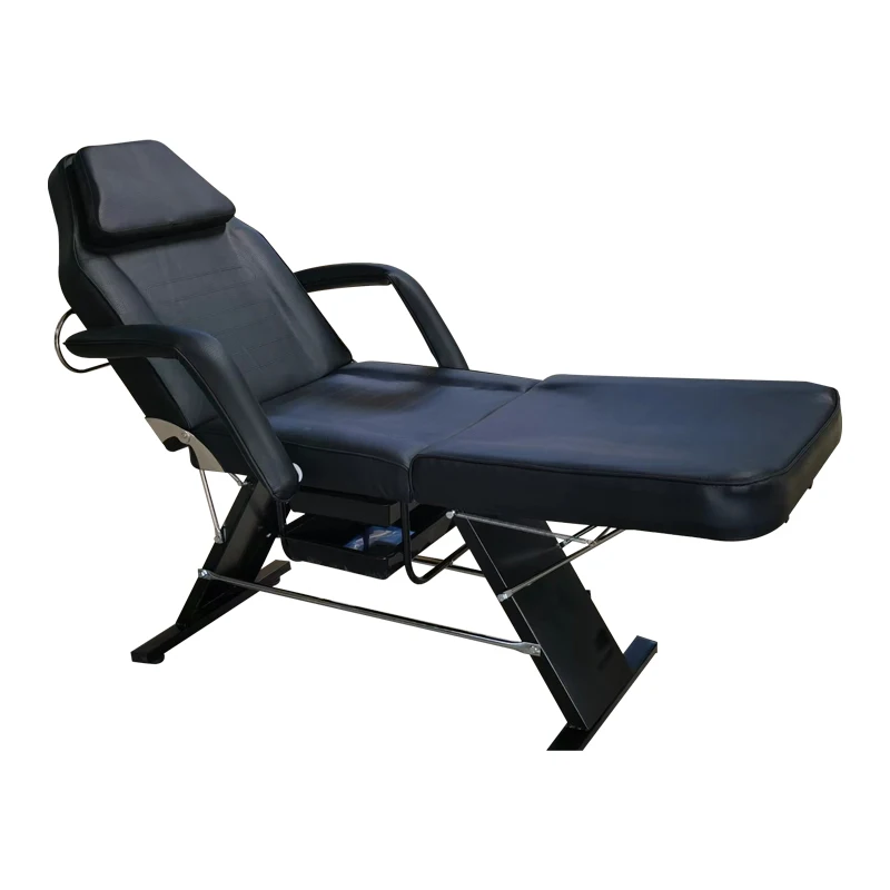 Heavy Duty Black Tattoo Chair Spa Bed Beauty Foldable Massage Bed