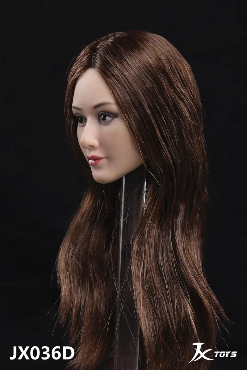 Jxtoys-036 1/6 Women Soldier Head Sculpt Kawaii Phil Asian Cute Girl College Style For 12'' Tan Skin Female Figure Body Toy image 5