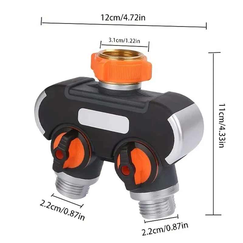Rozdzielacz węża w 2 złącze węża ogrodowego nas 3/4 gwint w kształcie litery Y Adapter węża rozdzielacz do węża podkładka gumowa