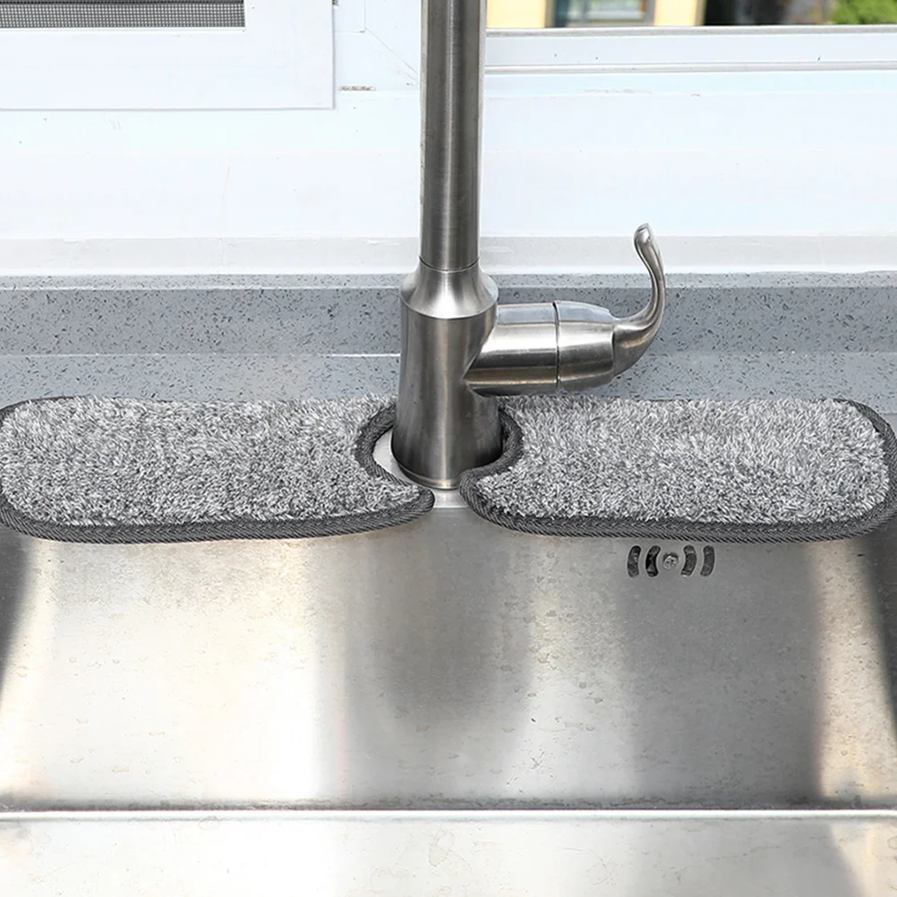 

Sink Splashes Guard Faucet Drip Catcher Water Drying Pad Coral Fleece Non Slip Dish Cleaning Mat Backsplash Guard For