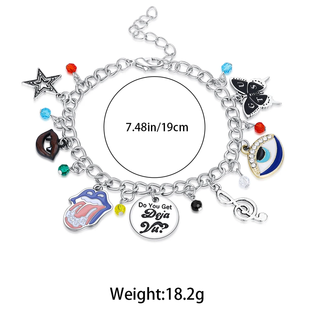 Olivia the Rodrigo Concert Theme Charm Bracelet Singer Guts World Tour Star Shine Fashion Jewelry Girl Fans Party Happy Gift