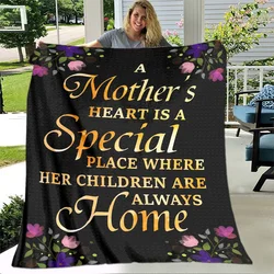 To My Mother Mom Letter Gift Series Blanket,Soft Throw Blanket for Home Bedroom Bed Sofa Picnic Travel Office Cover Blanket Kids