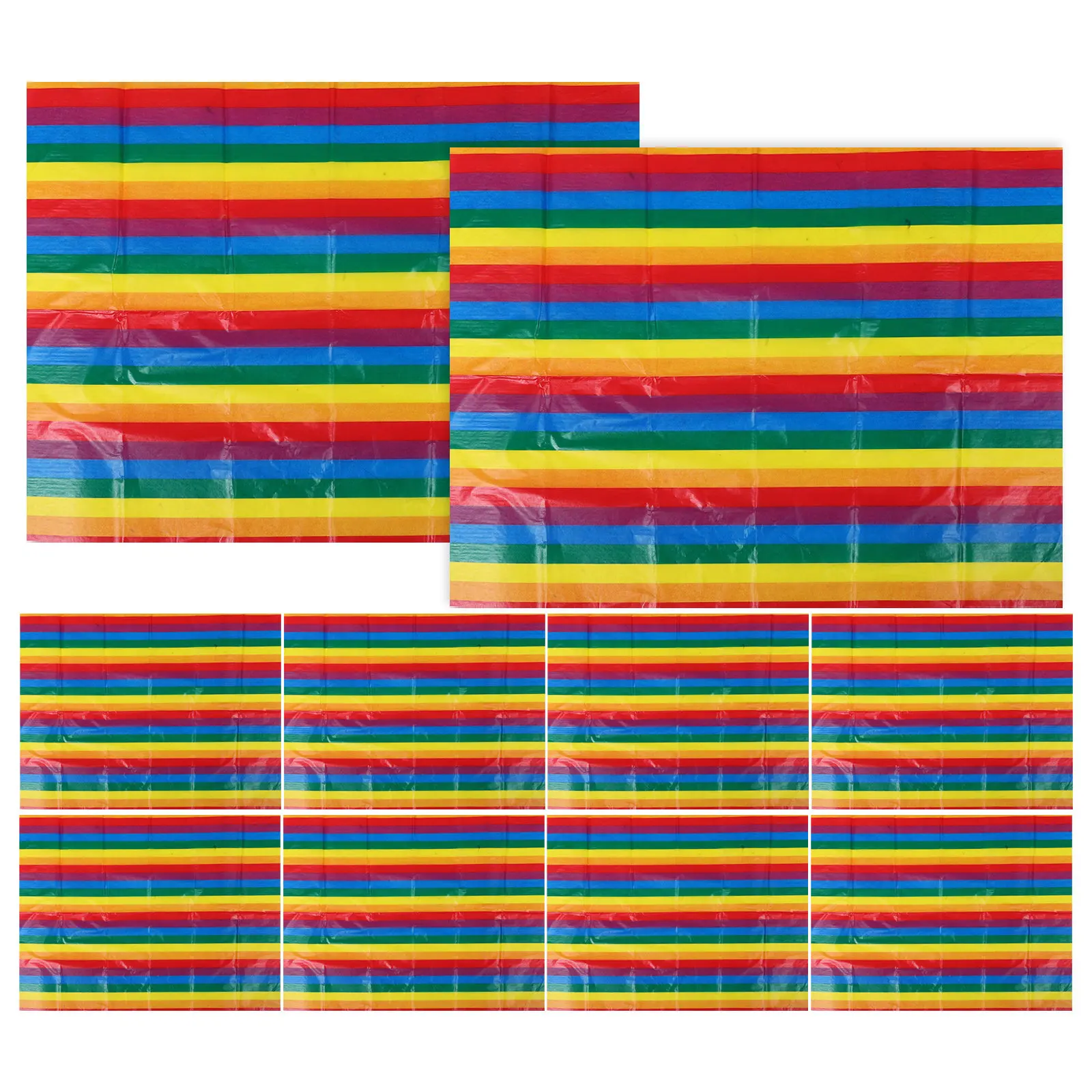 5Packs Colored Tissue Paper Rainbow Stripes Creative Wrapping Decorative Craft Sheets for Birthday Wedding Party DIY Art 19.7x26