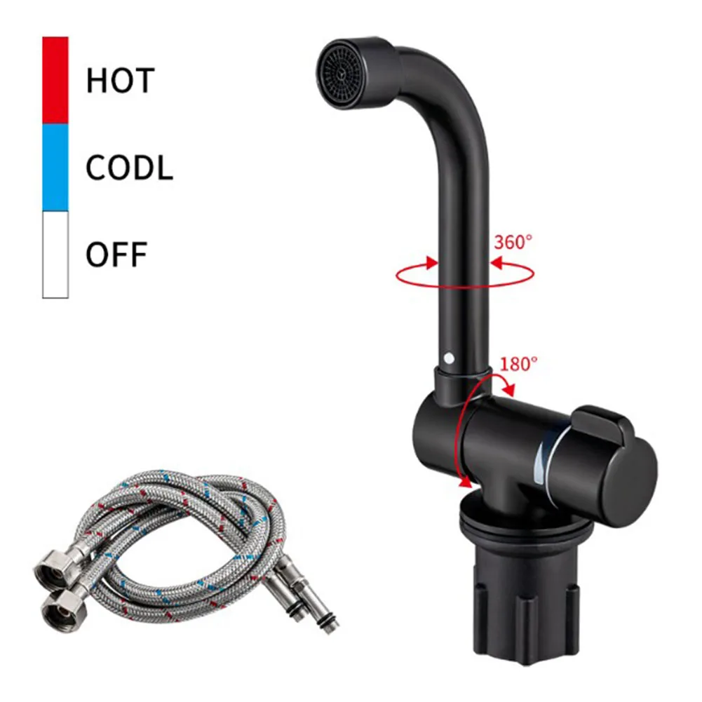 167*86mm 360-Degree Rotating RV Faucet With Covered Sink Cold Water Faucet Tap Kitchen Bathroom For RV Marine Boat Deck Hatch - view 3