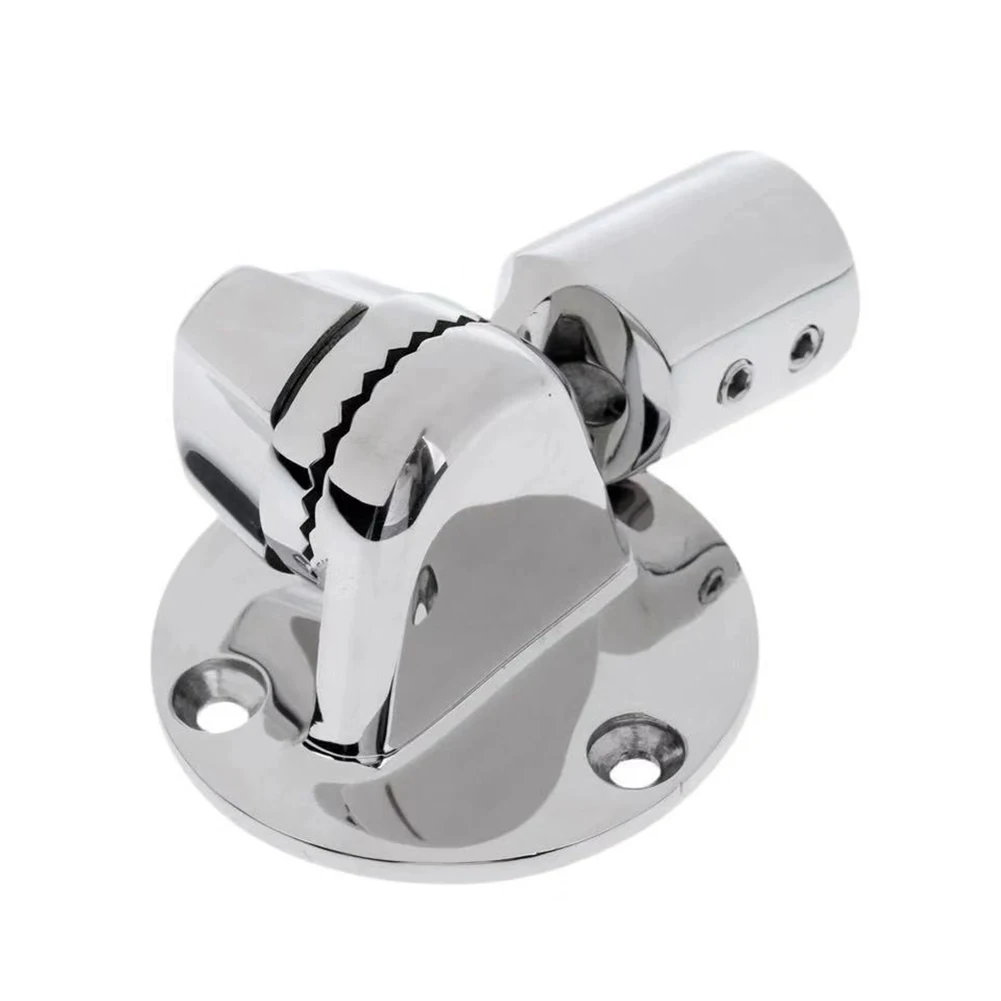 316 Stainless Steel for antenna Base for Marine Applications Adjustable for 7/8 Inch (22mm) Antennas with Polished Finish