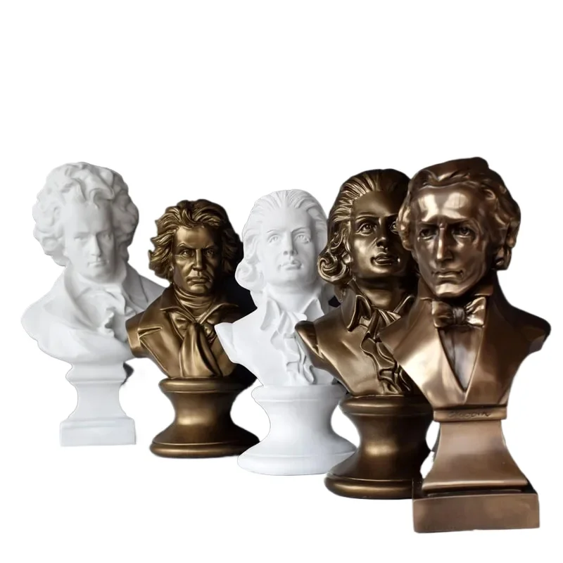 Creative Musician Mozart Beethoven Figure Sculpture Piano Ornaments Decorations Gifts Home Decoration Accessories Furnishing