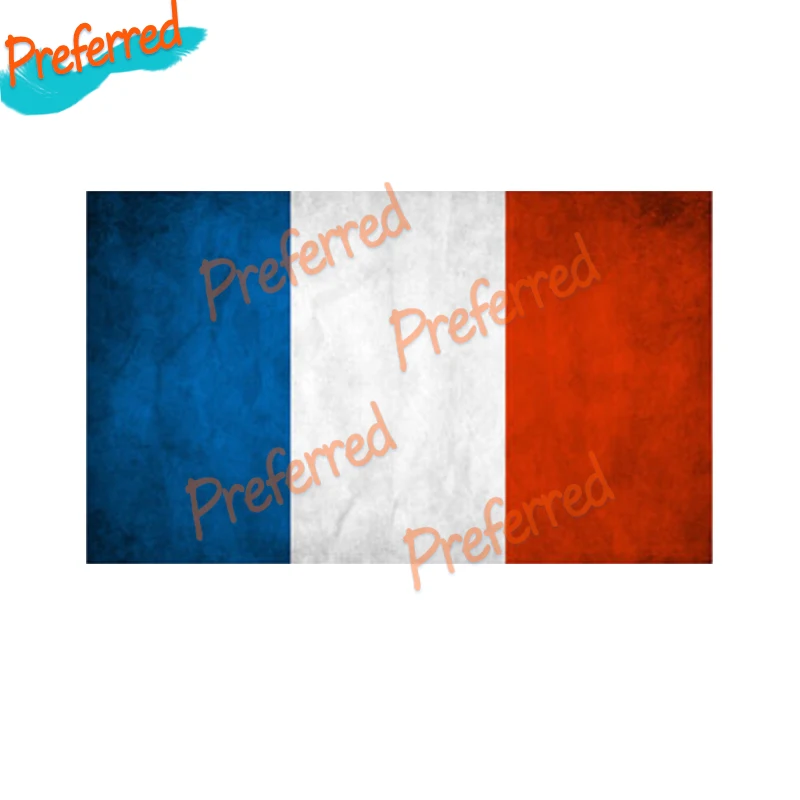 Retro French Flag Bumper Stickers Are Made of Durable Waterproof Material, Car/truck Boat/MacBook/laptop and Aders