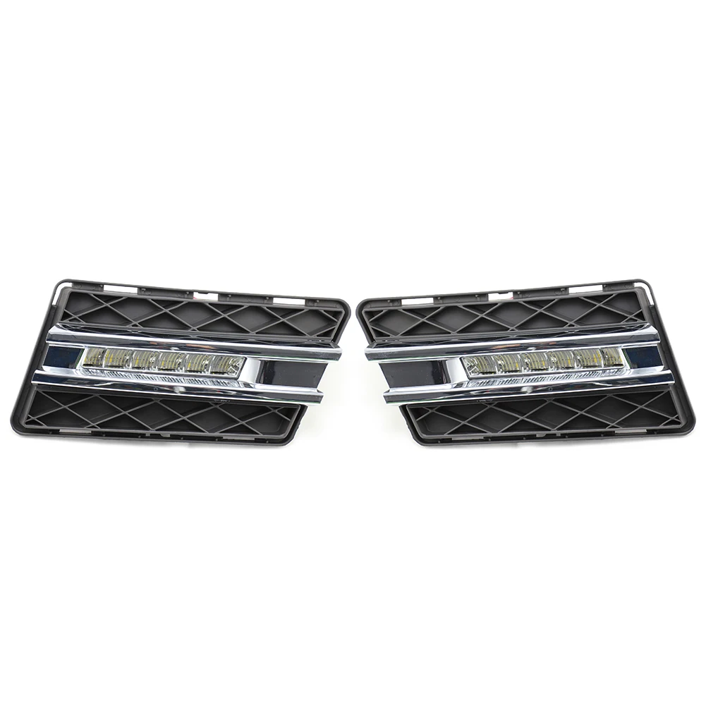 2PCS White LED Daytime Running Lights DRL Replacement Assy For Mercedes Benz GLK Class X204 GLK300 GLK350 GLK500 2008 - 2012