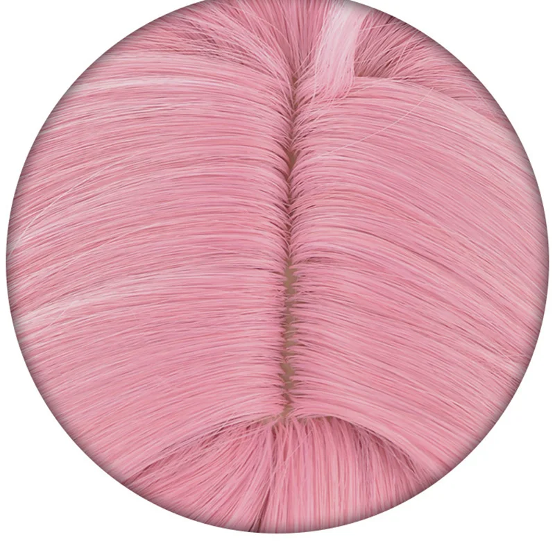 Anime Dandadan Aira Shiratori Cosplay Pruiken Roze Korte 35 cm Synthetisch Haar Shiratori Aira Halloween Christmas Party Haar + Pruik cap